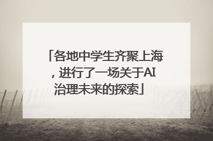 各地中学生齐聚上海，进行了一场关于AI治理未来的探索