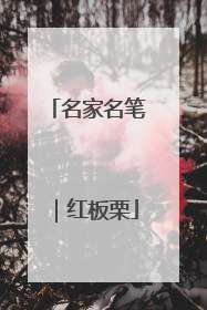 名家名笔｜红板栗
