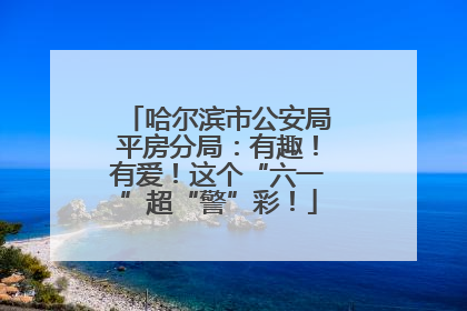 哈尔滨市公安局平房分局：有趣！有爱！这个“六一”超“警”彩！