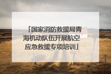 国家消防救援局青海机动队伍开展航空应急救援专项培训