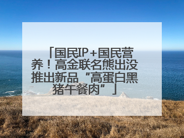 国民IP+国民营养！高金联名熊出没推出新品“高蛋白黑猪午餐肉”
