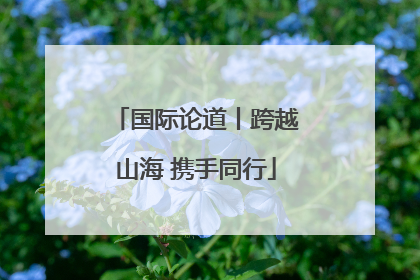 国际论道丨跨越山海 携手同行