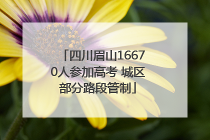 四川眉山16670人参加高考 城区部分路段管制
