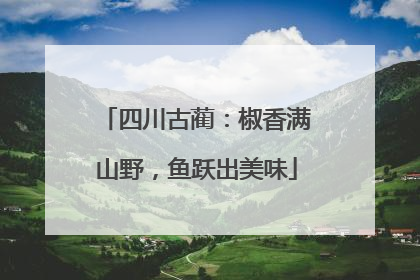 四川古蔺：椒香满山野，鱼跃出美味