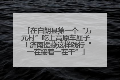 在白朗县第一个“万元村”吃上高原车厘子！济南援藏这样践行“一茬接着一茬干”