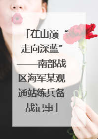 在山巅“走向深蓝”——南部战区海军某观通站练兵备战记事