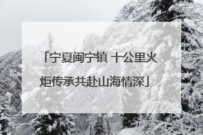 宁夏闽宁镇 十公里火炬传承共赴山海情深