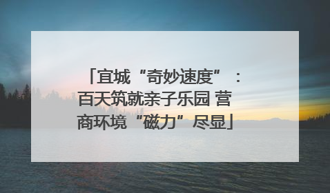 宜城“奇妙速度”：百天筑就亲子乐园 营商环境“磁力”尽显