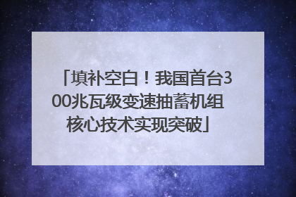 填补空白！我国首台300兆瓦级变速抽蓄机组核心技术实现突破