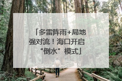 多雷阵雨+局地强对流！海口开启“倒水”模式
