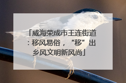 威海荣成市王连街道：移风易俗，“移”出乡风文明新风尚