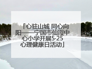 心驻山城 同心向阳——宁国市仙霞中心小学开展5·25心理健康日活动