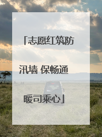 志愿红筑防汛墙 保畅通暖司乘心