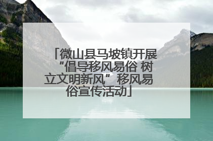 微山县马坡镇开展“倡导移风易俗 树立文明新风”移风易俗宣传活动