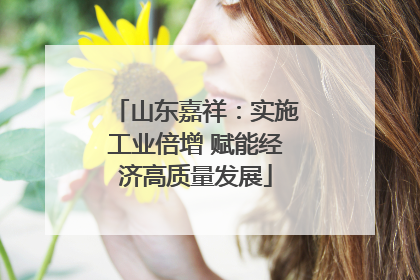山东嘉祥：实施工业倍增 赋能经济高质量发展