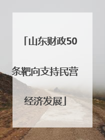 山东财政50条靶向支持民营经济发展