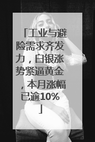 工业与避险需求齐发力，白银涨势紧逼黄金，本月涨幅已逾10%