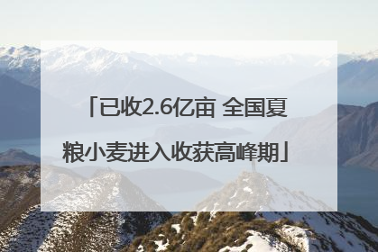 已收2.6亿亩 全国夏粮小麦进入收获高峰期