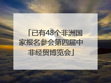 已有48个非洲国家报名参会第四届中非经贸博览会