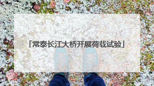 常泰长江大桥开展荷载试验