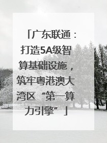 广东联通：打造5A级智算基础设施，筑牢粤港澳大湾区“第一算力引擎”