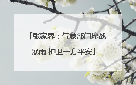 张家界：气象部门鏖战暴雨 护卫一方平安