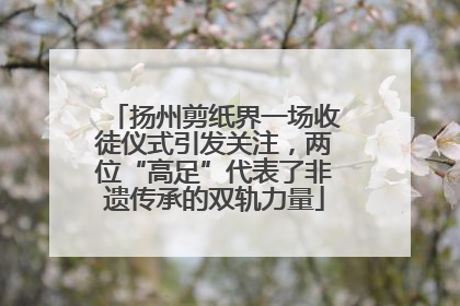 扬州剪纸界一场收徒仪式引发关注，两位“高足”代表了非遗传承的双轨力量