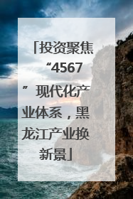 投资聚焦“4567”现代化产业体系，黑龙江产业换新景