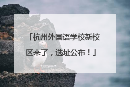 杭州外国语学校新校区来了，选址公布！