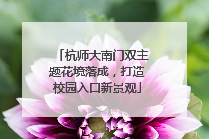 杭师大南门双主题花境落成，打造校园入口新景观