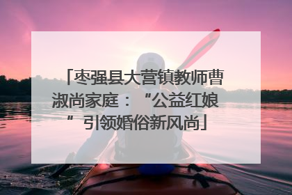 枣强县大营镇教师曹淑尚家庭：“公益红娘”引领婚俗新风尚