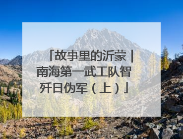 故事里的沂蒙｜南海第一武工队智歼日伪军（上）