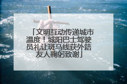 文明互动传递城市温度！城阳巴士驾驶员礼让斑马线获外籍友人鞠躬致谢