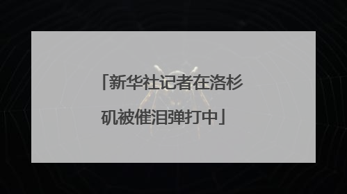 新华社记者在洛杉矶被催泪弹打中