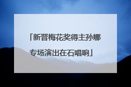 新晋梅花奖得主孙娜专场演出在石唱响