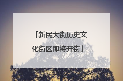 新民大街历史文化街区即将开街