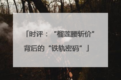 时评：“榴莲腰斩价”背后的“铁轨密码”