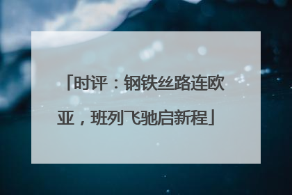 时评：钢铁丝路连欧亚，班列飞驰启新程