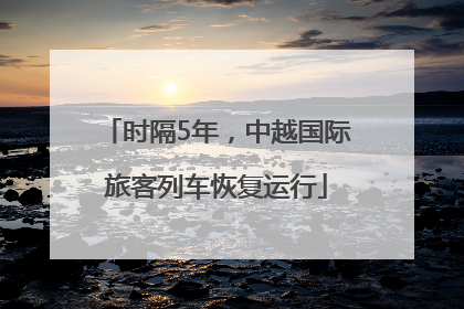 时隔5年，中越国际旅客列车恢复运行