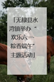 无棣县水湾镇举办“欢乐六一·粽香端午”主题活动