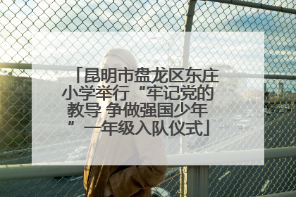 昆明市盘龙区东庄小学举行“牢记党的教导 争做强国少年”一年级入队仪式