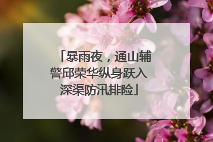 暴雨夜，通山辅警邱荣华纵身跃入深渠防汛排险