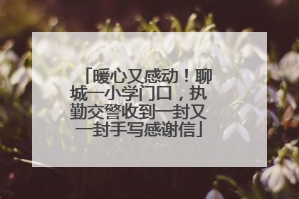 暖心又感动！聊城一小学门口，执勤交警收到一封又一封手写感谢信