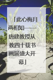 此心梅月两相知——唐建教授从教四十载书画展盛大开幕