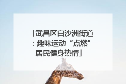 武昌区白沙洲街道：趣味运动“点燃”居民健身热情