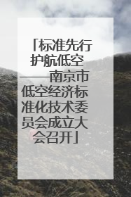 标准先行 护航低空——南京市低空经济标准化技术委员会成立大会召开