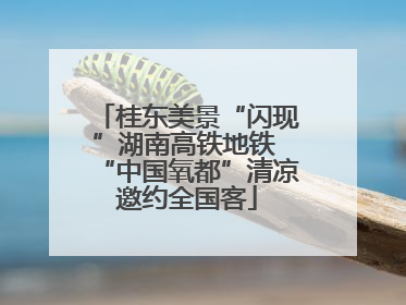 桂东美景“闪现”湖南高铁地铁 “中国氧都”清凉邀约全国客