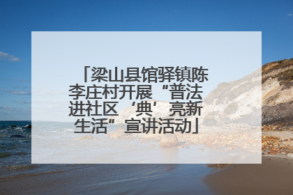 梁山县馆驿镇陈李庄村开展“普法进社区‘典’亮新生活”宣讲活动