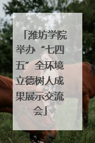 潍坊学院举办“七四五”全环境立德树人成果展示交流会