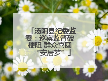 汤阴县纪委监委：巡察监督破梗阻 群众喜圆“安居梦”
